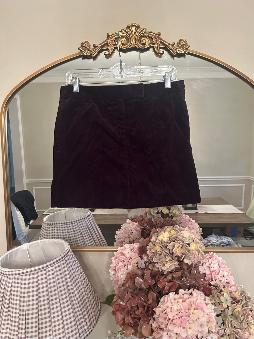 J. Crew Dark Plum Corduroy Mini Skirt